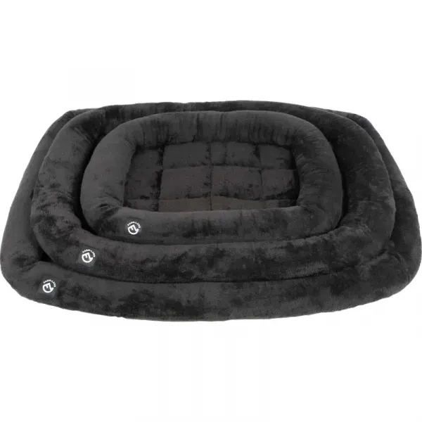 Farm-Land Dog Bed with Raised Edge black